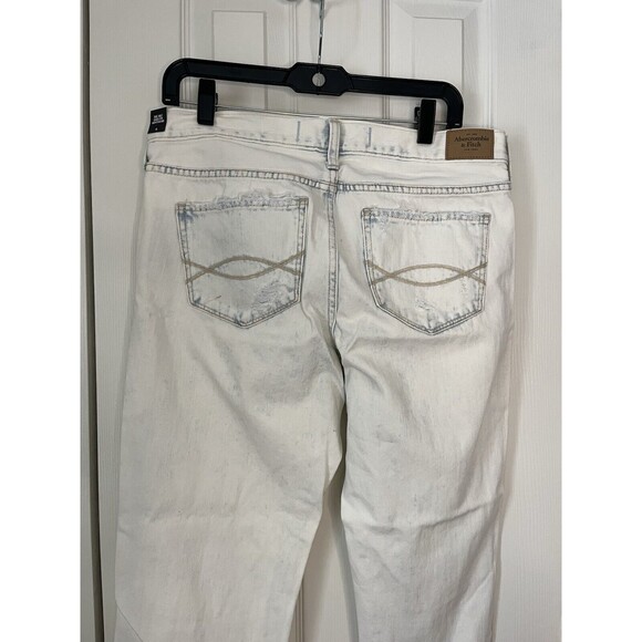 NWT Abercrombie & Fit Easy Fit Boyfriend Acid Wash Distressed Jeans Women 6 - Picture 6 of 11